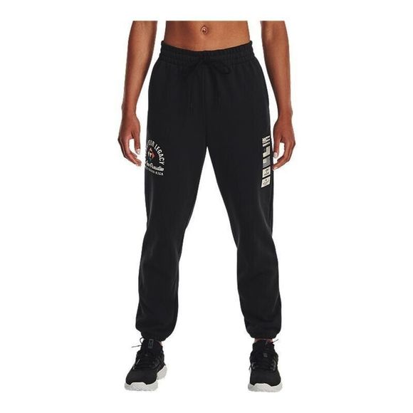 Under Armour Women's Sz S Black Project Rock Heavyweight Terry Jogger Pants $90 - Picture 12 of 13